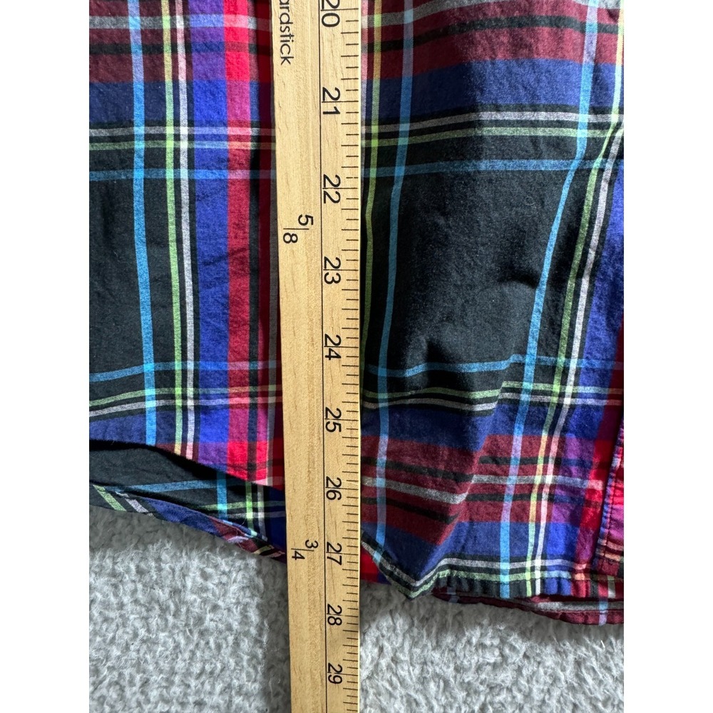 NEW J Crew Secret Wash 100's 2 Ply Yarns Long Sleeve Plaid Button Shirt Mens S - Picture 3 of 7